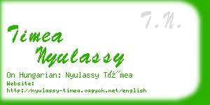 timea nyulassy business card